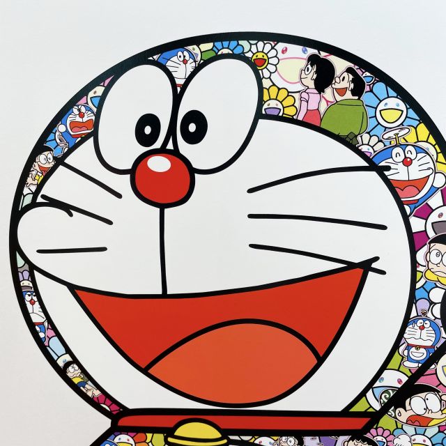 額装済み 村上隆 オフセットプリント「ドラえもん ありがとう
