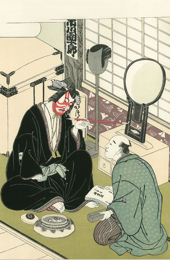 『五代目市川團十郎 楽屋内』勝川春章/Shunsho Katsukawa