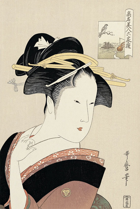 高名美人六家撰 高島屋おひさ 喜多川歌麿 Utamaro Kitagawa