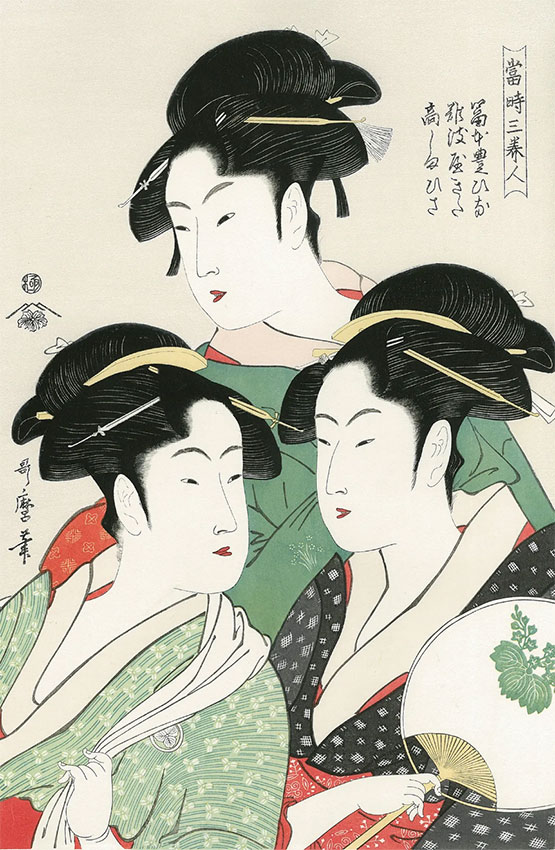 『当時三美人』喜多川歌麿/Utamaro Kitagawa