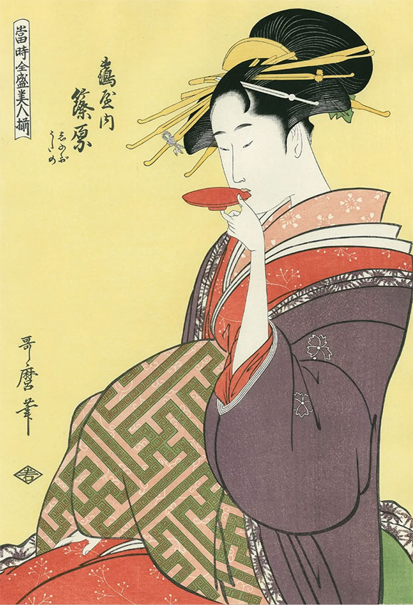 『当時全盛美人揃 鶴屋内篠原』喜多川歌麿/Utamaro Kitagawa