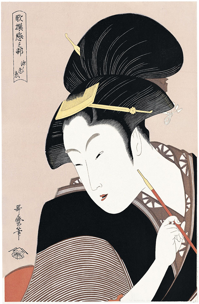 歌撰恋之部 深く忍恋 喜多川歌麿 Utamaro Kitagawa