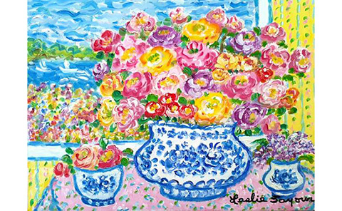 『Roses in Blue Meissen』レスリー・セイヤー／Leslie Sayour