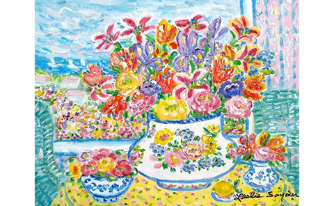 『Iris with mixed bouquet』レスリー・セイヤー | 絵画・アート販売 『Iris with mixed bouquet』レスリー・セイヤー | 絵画・アート販売