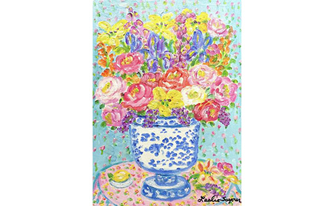 『rose iris and lillies』レスリー・セイヤー／Leslie Sayour