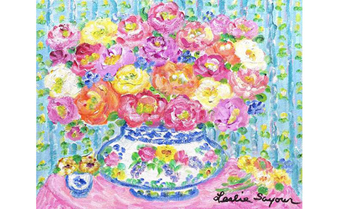『pink table cloth』レスリー・セイヤー／Leslie Sayour