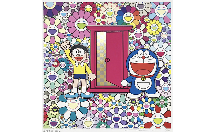 『のび太とドラえもんがお花の中にいます』村上隆／Murakami Takashi
