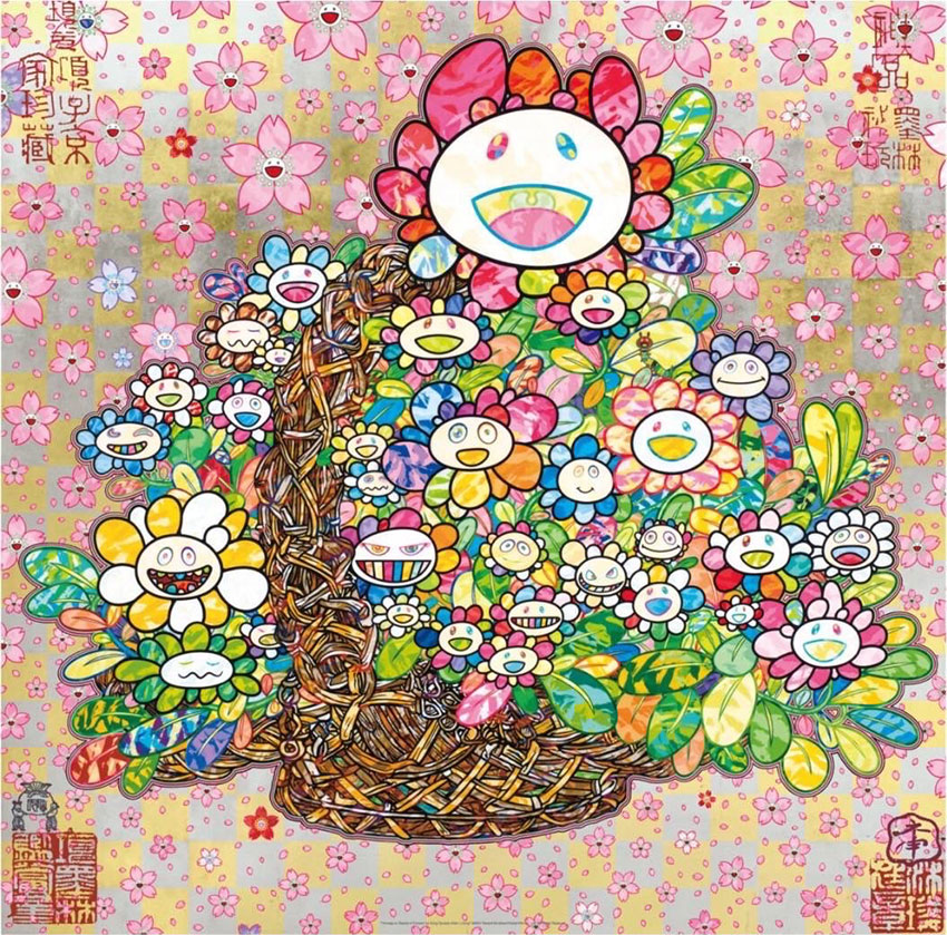 宋 李嵩 「花籃」 へのオマージュ 村上隆 Takashi Murakami