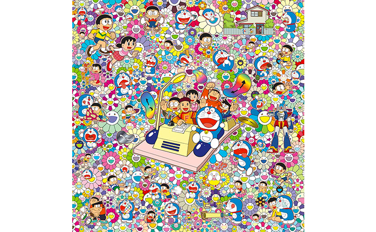 のび太とドラえもんがお花の中にいます』村上隆 | 絵画・アート販売の のび太とドラえもんがお花の中にいます』村上隆 | 絵画・アート販売の