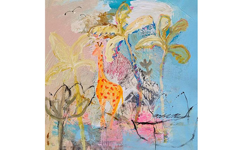 『Giraffe with Lotus』ナターシャ・バーンズ／Natasha Barnes